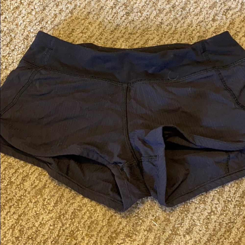 Black running shorts